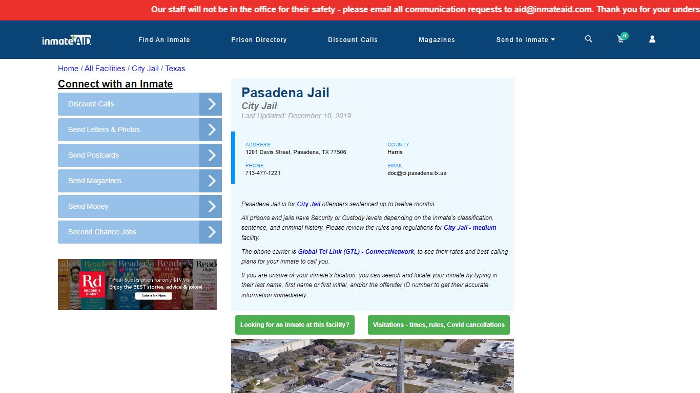 Pasadena Jail | Inmate Locator